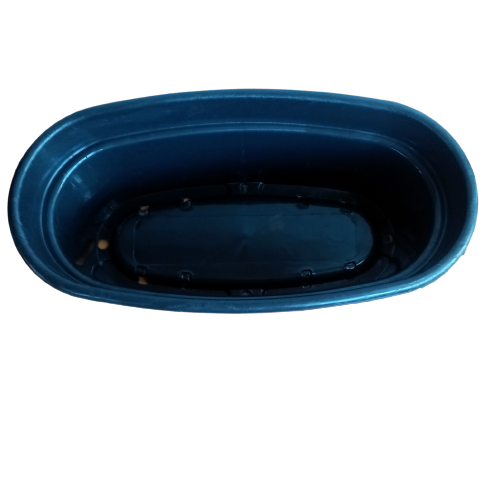 Oval Shape Flower Pot with Tray - (Length- 33cm / Height 13cm)