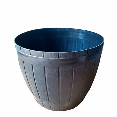 Barrel Plastic Pot Large -  (Diameter 23cm / Height 19cm)