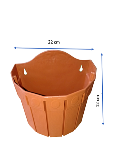 Plastic Wall Pot - (Width 22cm / Height 12cm)
