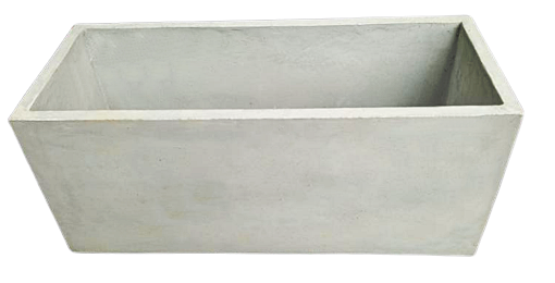 Titanium Finished Cement Trough Pot - 10"x 10"x 24"