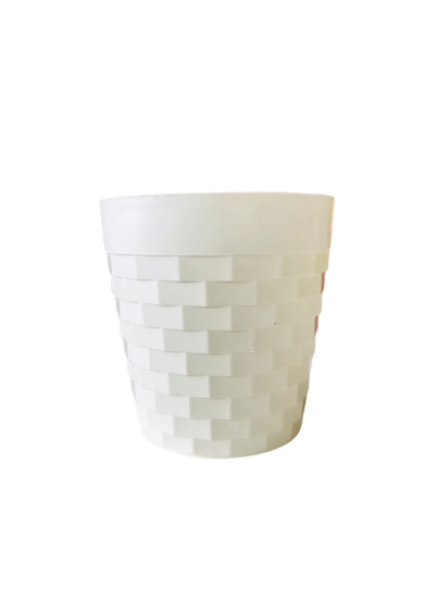 Diamond Plastic Pot Medium - (Diameter 16cm / Height 16cm)