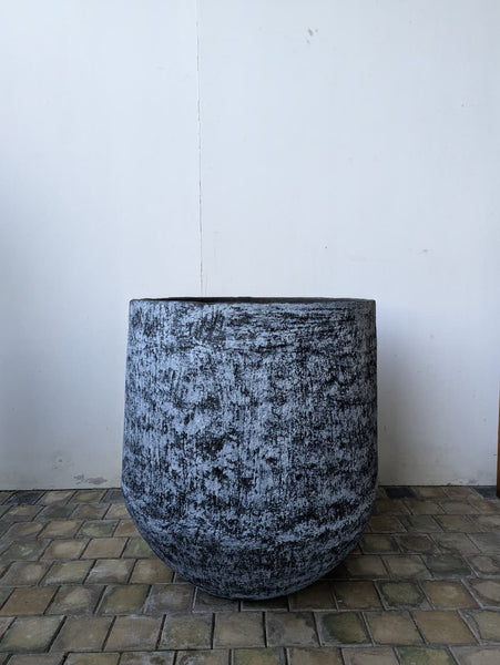 Decorative Cement Pots - Black & Blue Mix