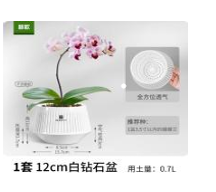 White Diamond Pot Set - 12cm