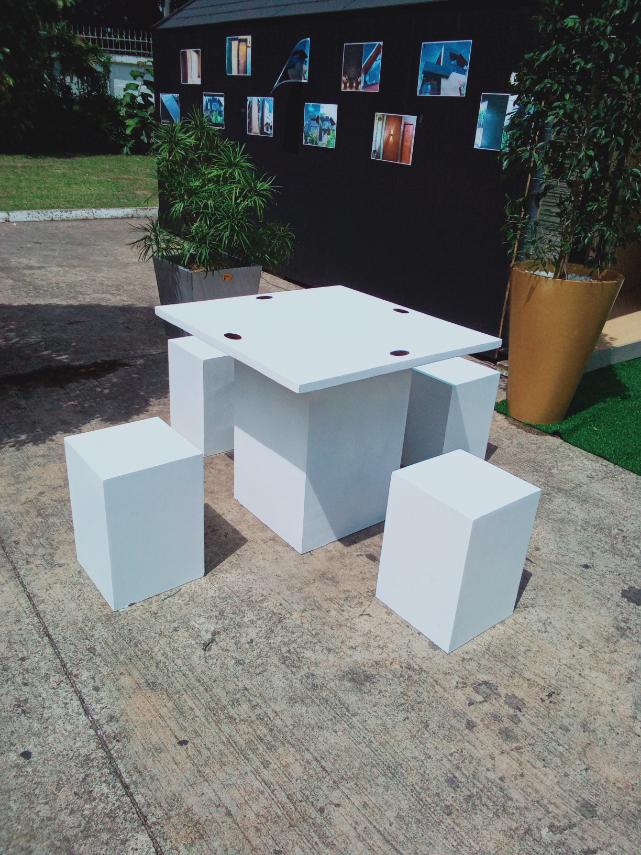Square Type Cement Table