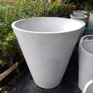 Titanium Finished Cement Plain Vase - Extra Big - (39'' x Height 42'')
