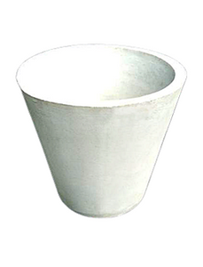Titanium Finished Cement Plain Vase - 12''x13''