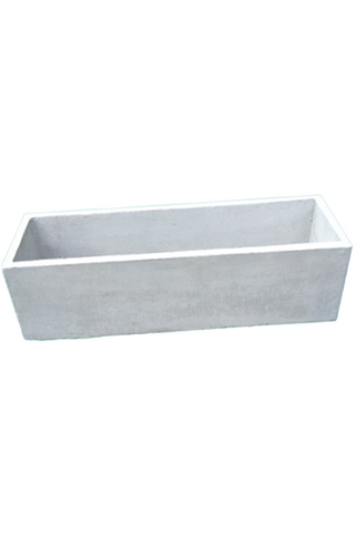 Titanium Finished Cement Trough Pot - 30"x8"x8"