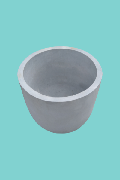 Titanium Finished Cement Round Vase - 18''*18''