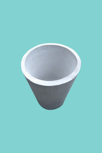 Titanium Finished Cement Plain Vase - 12''x18''