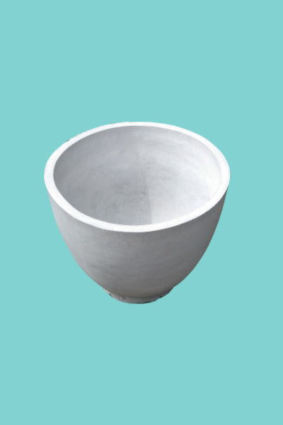 Titanium Finished Cement U Shape Vase - 24''*18''