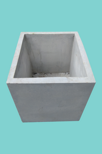 Titanium Finished Cement Box Pot - 18"x18"x18"